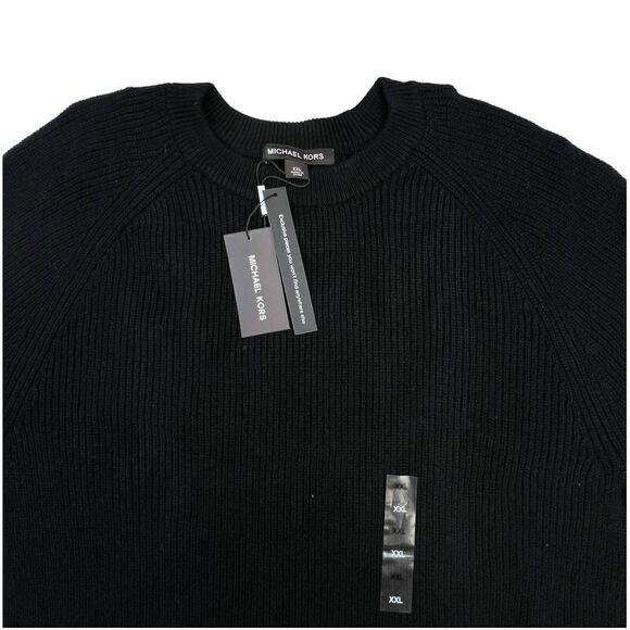 New Michael Kors Men Black Sweatshirt Crew Neck Long Sleeve Pullover US XXL - Picture 5 of 9
